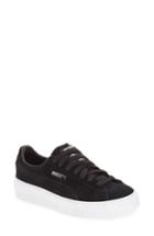 Women's Puma Suede Platform Sneaker .5 M - Black