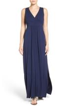 Petite Women's Caslon Knit Maxi Dress, Size P - Blue