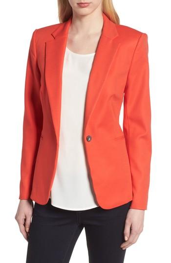 Women's Vince Camuto Lace-up Back Double Weave Blazer