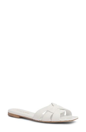 Women's Saint Laurent Tribute Slide Sandal Us / 37eu - White