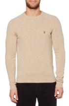 Men's Original Penguin Crewneck Wool Sweater - Beige
