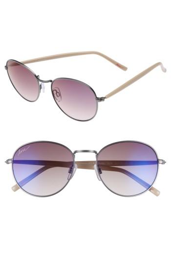 Women's Ed Ellen Degeneres 53mm Gradient Round Sunglasses - Gun Metal