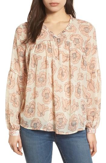Women's Lucky Brand Exploded Floral Top - Pink