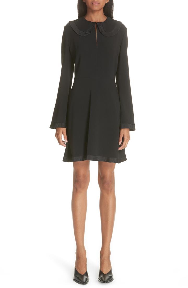 Women's Stella Mccartney Ruffle Trim Keyhole Dress Us / 48 It - Black