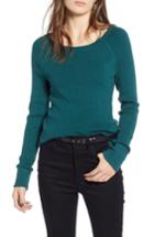 Women's Treasure & Bond Variegated Rib Sweater, Size - Green