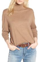 Women's Treasure & Bond Boyfriend Turtleneck Sweater - Brown