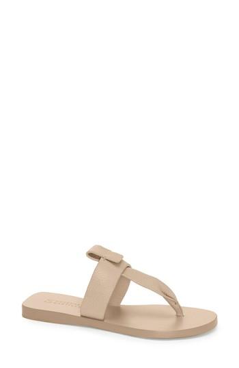 Women's Mercedes Castillo Tanna Thong Sandal M - Beige