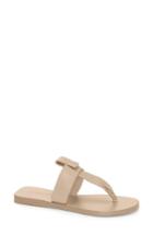 Women's Mercedes Castillo Tanna Thong Sandal M - Beige
