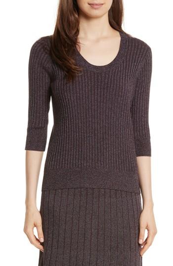 Women's Rebecca Taylor Metallic Rib Sweater