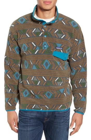 Men's Patagonia Synchilla Snap-t Pullover - Brown