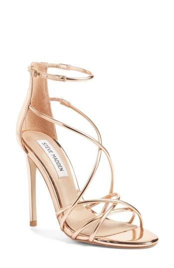 Women's Steve Madden Satire Strappy Sandal M - Metallic
