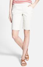 Petite Women's Jag Jeans 'ainsley' Slim Bermuda Shorts P - Beige