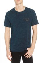 Men's True Religion Brand Jeans Washed Indigo Logo T-shirt, Size - Blue