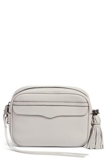 Rebecca Minkoff Leather Camera Bag With Guitar Strap - Grey