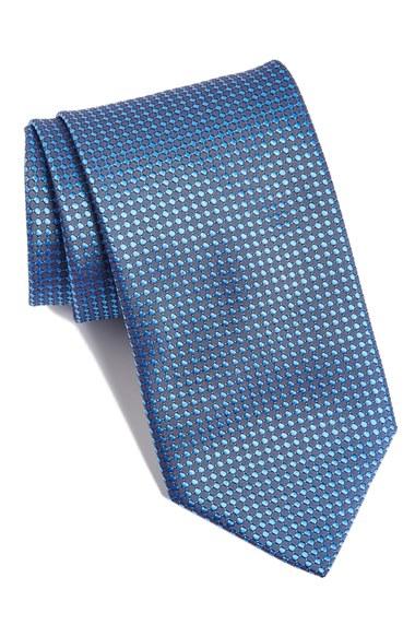 Men's Boss Dot Silk Tie, Size - Blue