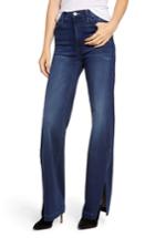 Women's Mother The Hustler Sidewinder High Waist Slit Hem Bootcut Jeans - Blue