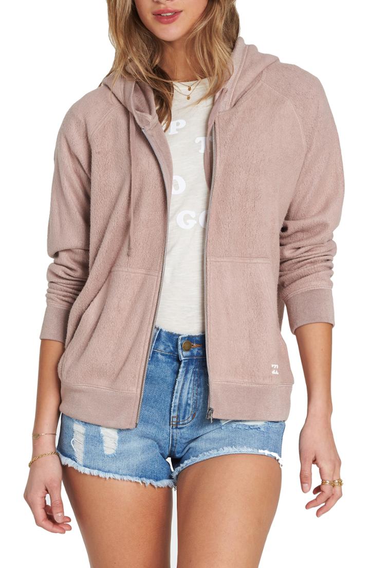 Women's Billabong Stayin In Fleece Hoodie - Beige