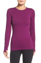 Women's Alo 'exhale' Seamless Mesh Detail Crewneck Top