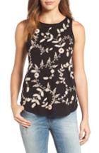 Women's Lucky Brand Embroidered Tank - Black