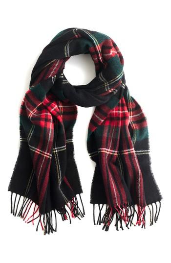 Women's J.crew Tartan Scarf, Size - Green