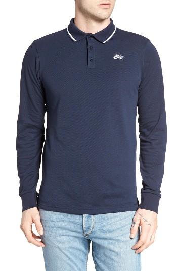 Men's Nike Sb Pique Polo - Blue