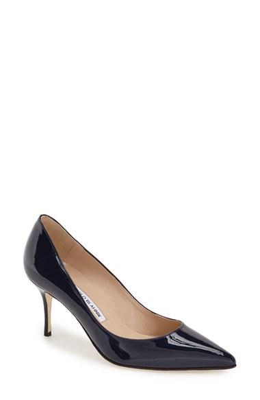 Women's Manolo Blahnik 'nausikaba' Pointy Toe Pump .5us / 37.5eu - Blue