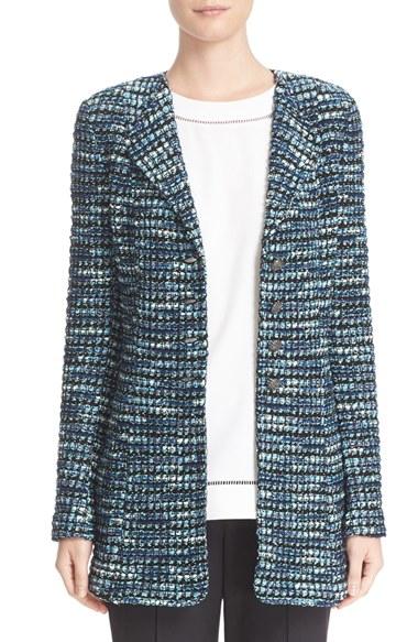 Women's St. John Collection Martinique Tweed Knit Jacket - Black