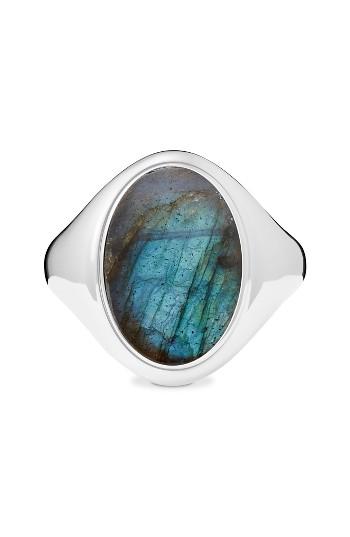 Women's Shinola Statement Labradorite Signet Ring