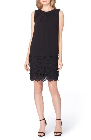 Women's Tahari Lace Shift Dress - Black