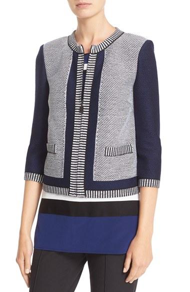 Women's St. John Collection Grenada Patch Knit Jacket - Black