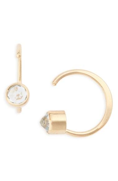 Women's Melissa Joy Manning Topaz Hug Hoop Earrings