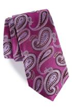 Men's Nordstrom Men's Shop Brett Paisley Silk Tie, Size - Purple
