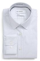 Men's Calibrate Trim Fit Circle Print Dress Shirt
