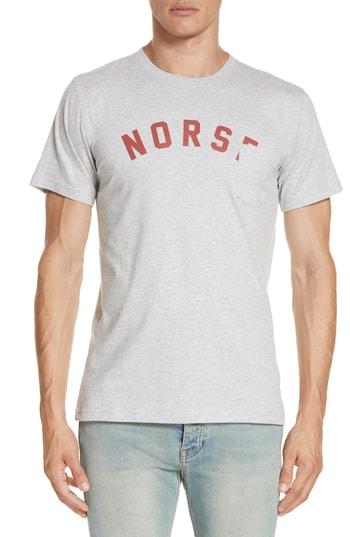 Men's Norse Projects Niels Logo Pocket T-shirt - Grey