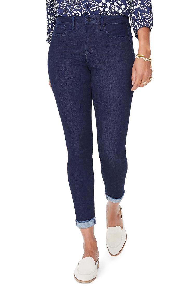 Women's Nydj Ami Cuffed Ankle Skinny Jeans - Blue