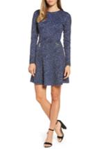 Women's Michael Michael Kors Tweed Print A-line Dress - Blue