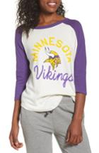 Women's Junk Food Nfl Minnesota Vikings Raglan Tee - White