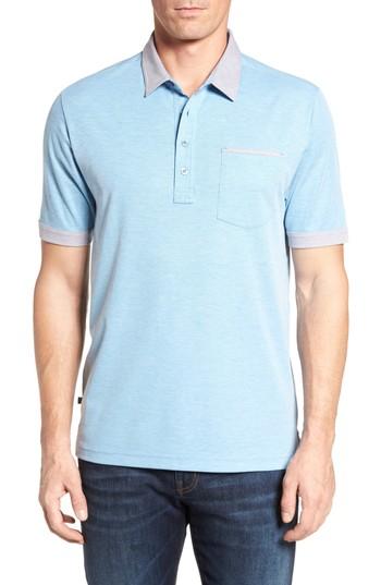 Men's Travis Mathew K-lew Pique Polo - Blue