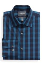 Men's Bonobos Chiltern Trim Fit Stretch Check Dress Shirt - 33 - Blue