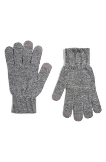 Women's Topshop Core Winter Tech Gloves, Size - Grey