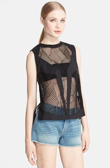 Robert Rodriguez Crochet Lace Tank