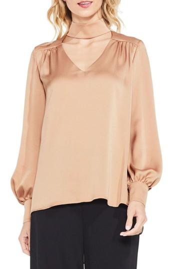 Women's Vince Camuto Mock Choker Blouse - Brown