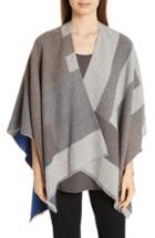 Women's Eileen Fisher Reversible Poncho, Size - Blue