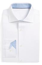 Men's Bugatchi Trim Fit Solid Dress Shirt .5 - White