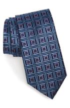 Men's Nordstrom Men's Shop Floral Medallion Silk Tie, Size - Blue