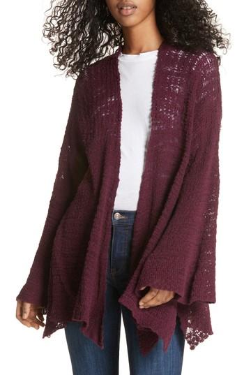Women's Free People In My Element Kimono Sweater - Burgundy