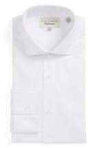Men's Ted Baker London Endurance Trim Fit Stripe Dress Shirt .5 34/35 - Blue