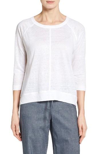 Women's Nordstrom Collection Linen Knit High/low Top
