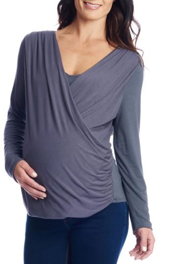 Women's Everly Grey Brooklyn Maternity Top - Black
