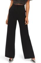 Women's Topshop High Waist Wide Leg Trousers Us (fits Like 0-2) - Black
